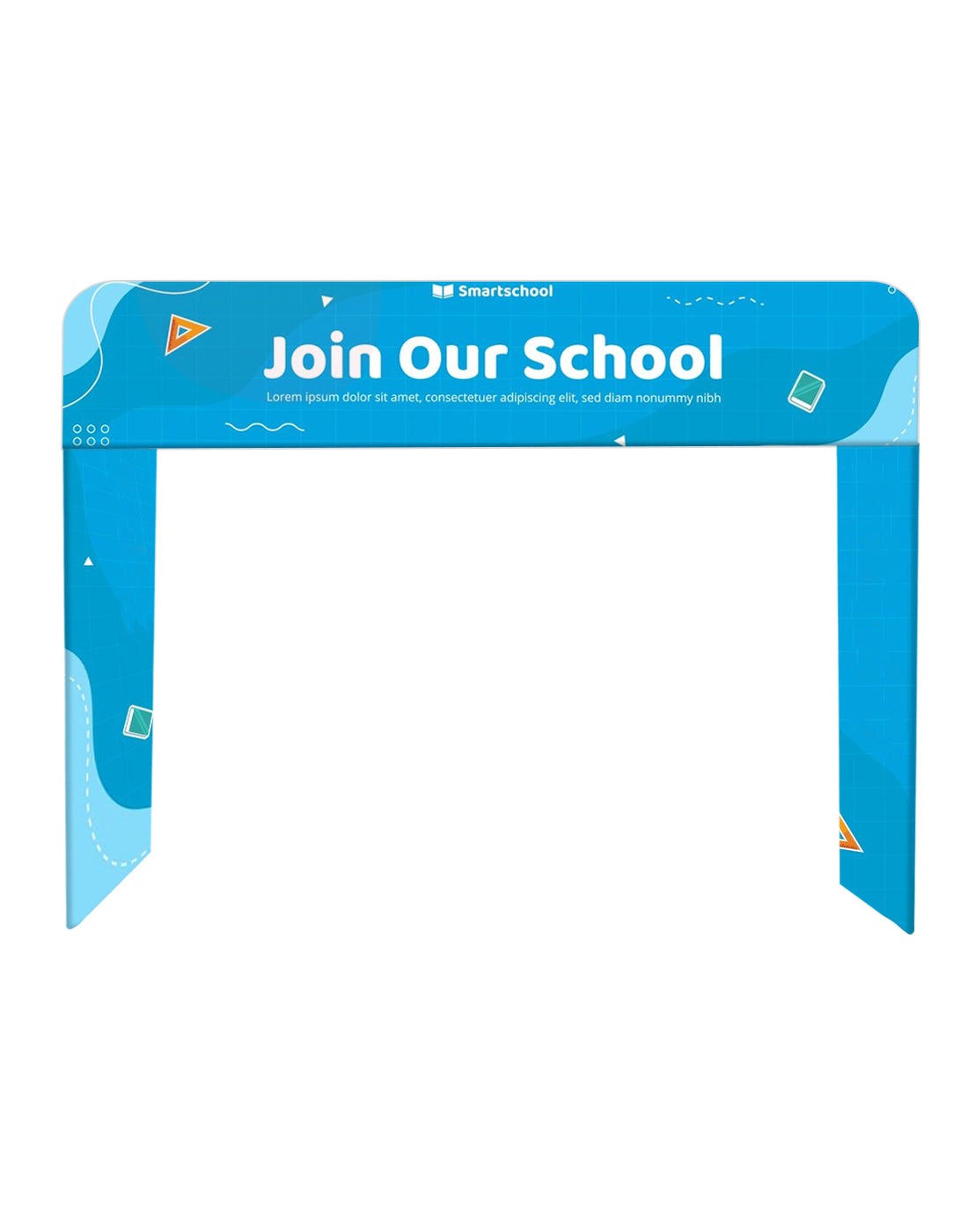 Square Shape Tension Fabric Display Arch With Header