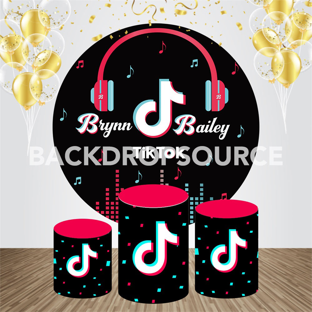Tik Tok Event Party Round Backdrop Kit