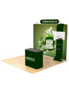 3m Exhibit Kit: Straight Back Wall & Waterfall Shelving Booth