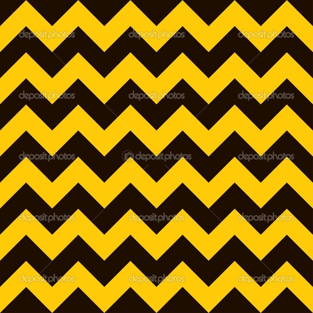 Yellow and Black Warning Chevron Indelible Print Fabric Backdrop