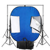 Blue And Green Screen Reversible Photography Backdrops With 50 x 70 Economy Softbox Studio Lighting Equipment