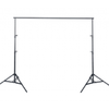 3m W x 4.5m H Black Photography Muslin Backdrop With Backdrop Stand
