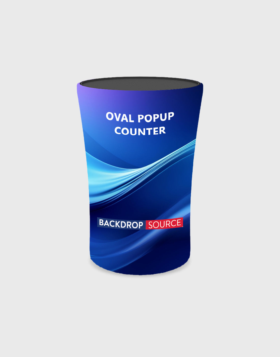Counter Setup Backdrop Backlit Oval Popup Counter | Illuminated Exhibition Counter Display ...