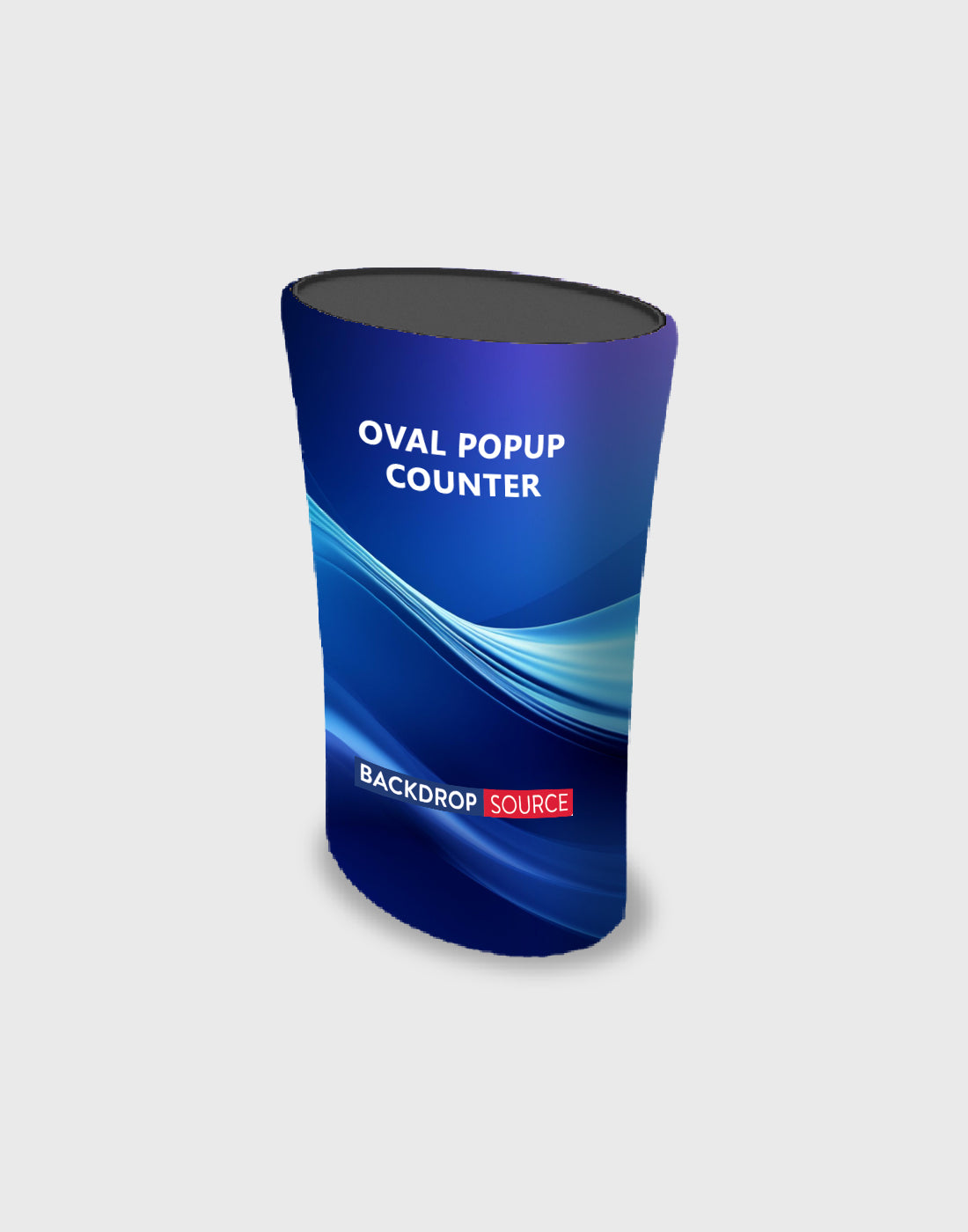 Backlit Fabric Oval Pop Up Counter