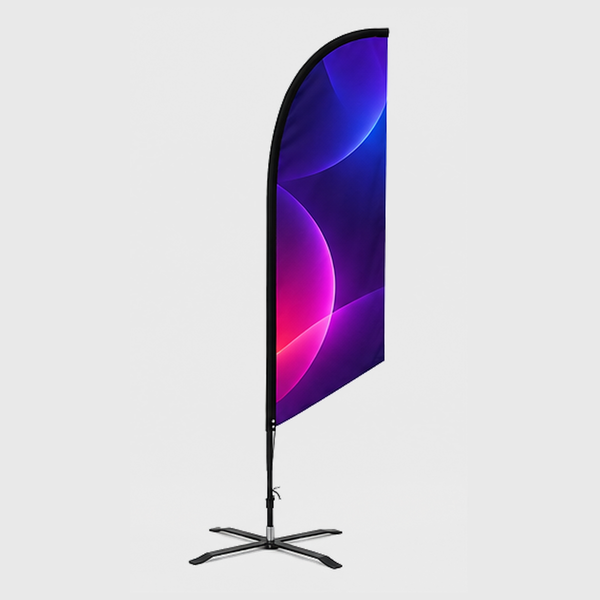 Duplex Printing Angled Feather Flag
