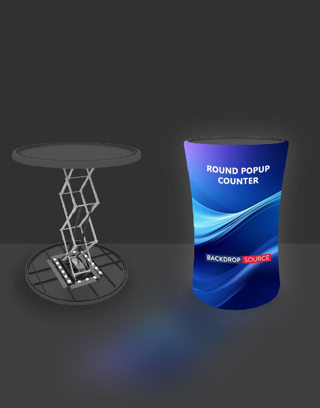 Backlit Round Popup Counter