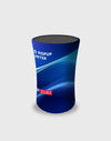 Backlit Fabric Round Pop Up Counter