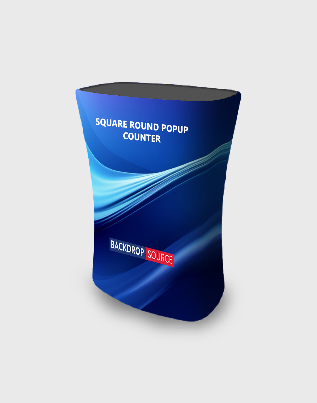 Backlit Fabric Rounded Square Pop Up Counte