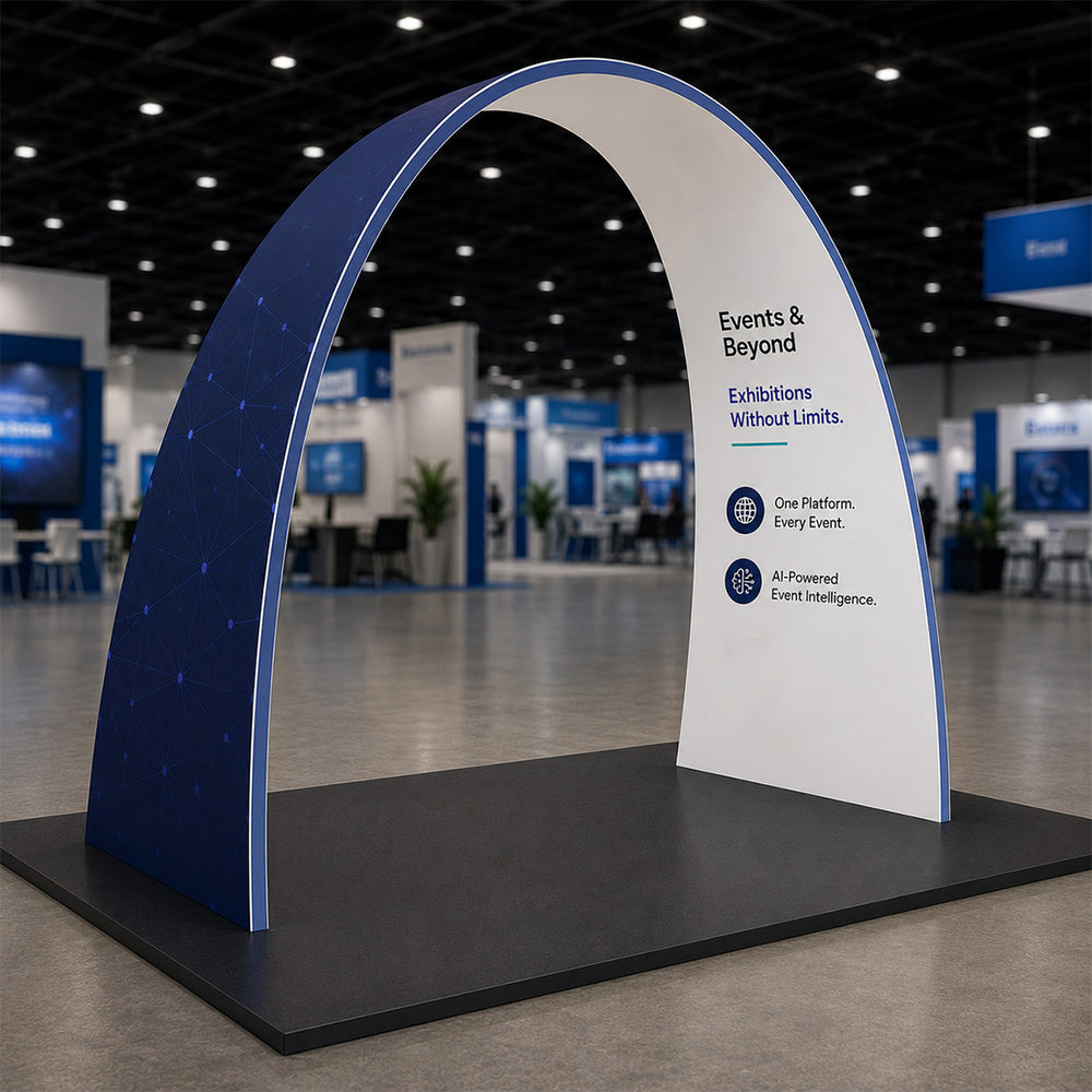 C Shape Tension Fabric Arch – 3m Arch Display