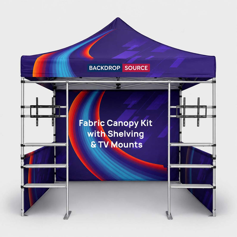 3m x 3m Fabric Canopy Kit A1 with Tent Display Shelves