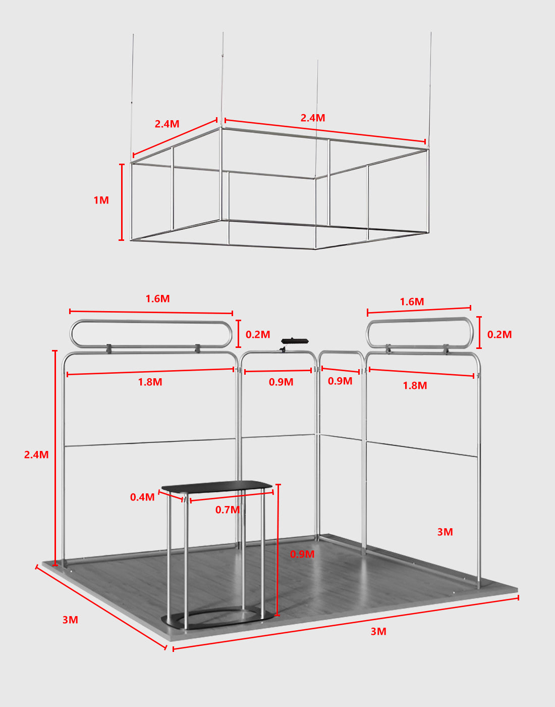 Portable Exhibit Display 3m x 3m - Model 30