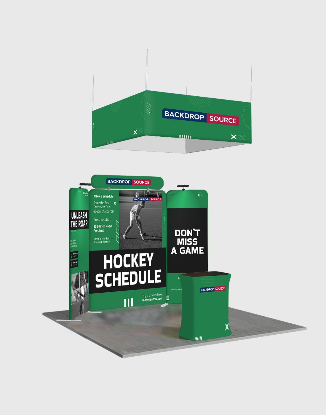 Portable Exhibit Display 3m x 3m - Model 32 – Backdropsource UK