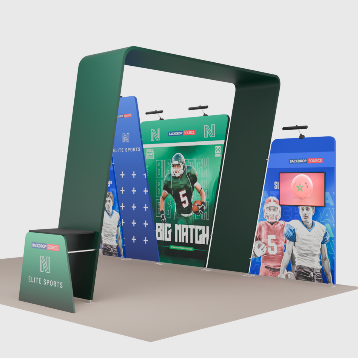 Portable Exhibit Display 6m x 3m - Model 16 – Backdropsource UK