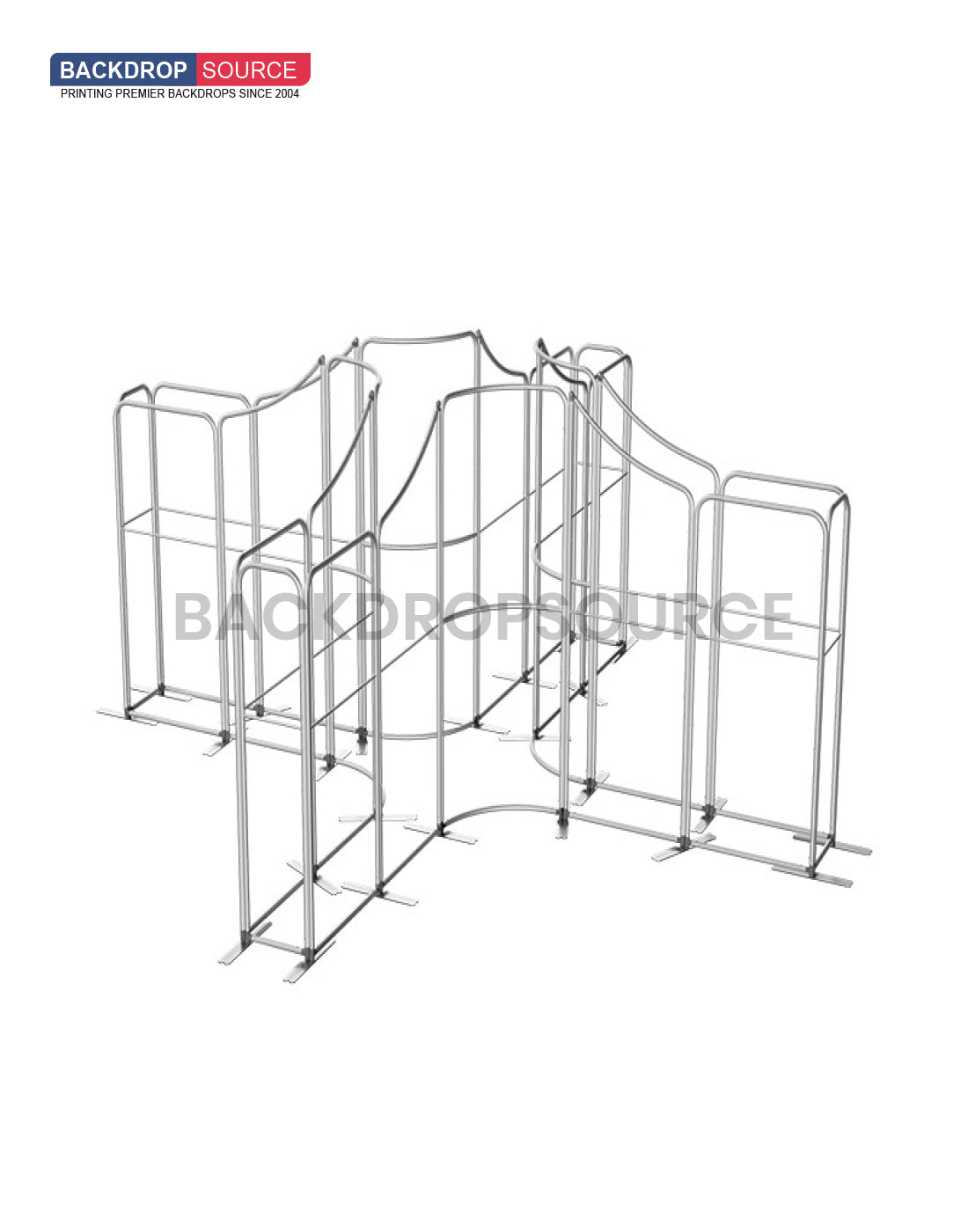 Magnetic Fabric Booth Display - Model 4 (5m x 5m)