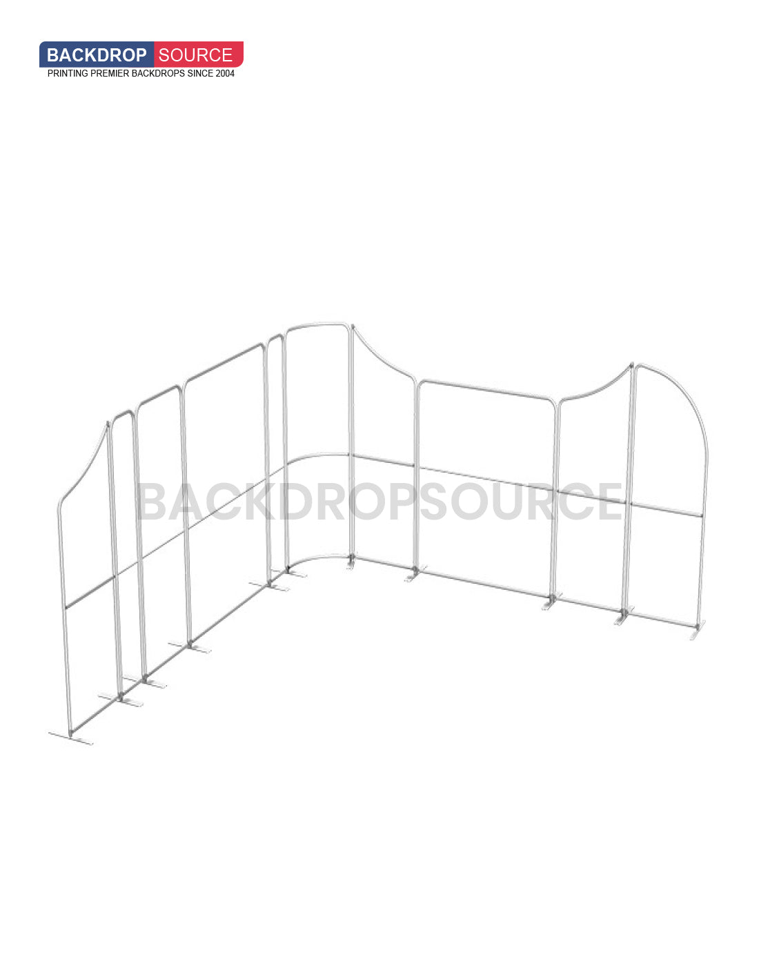 Magnetic Fabric Booth Display - Model 5 (5m x 5m)