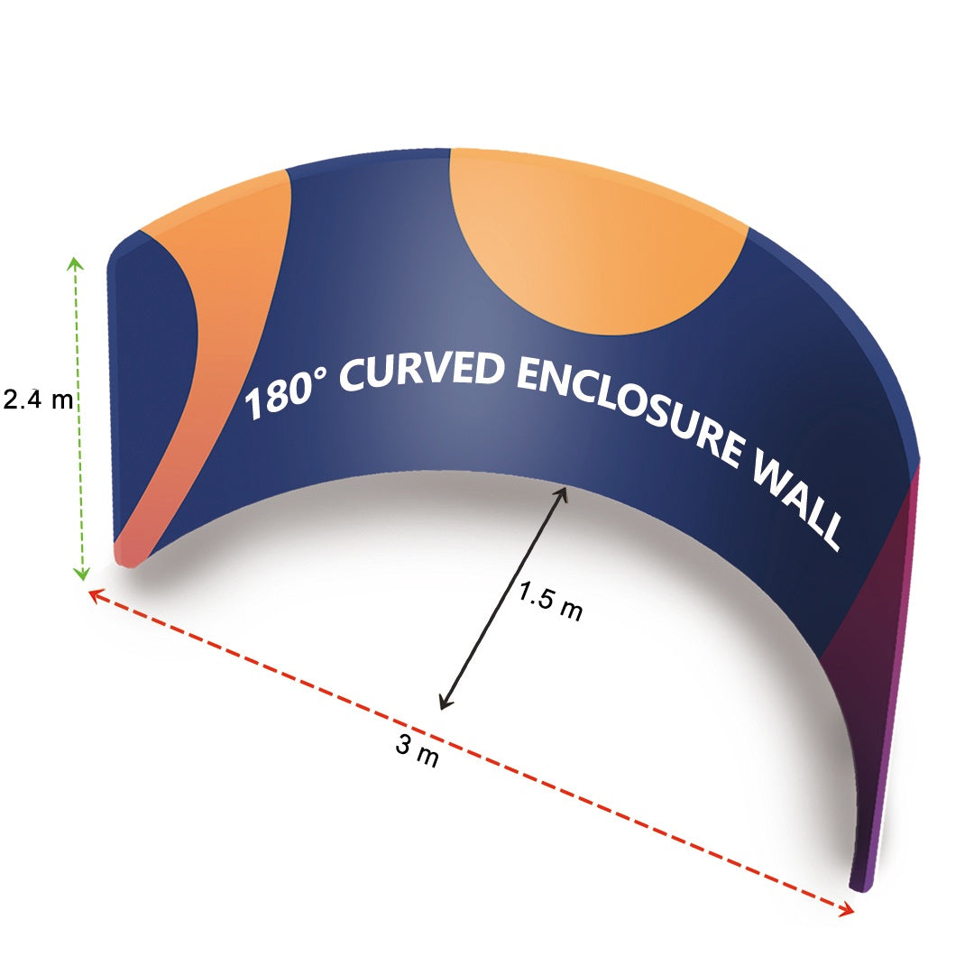 Custom 180° Curved Enclosure Wall