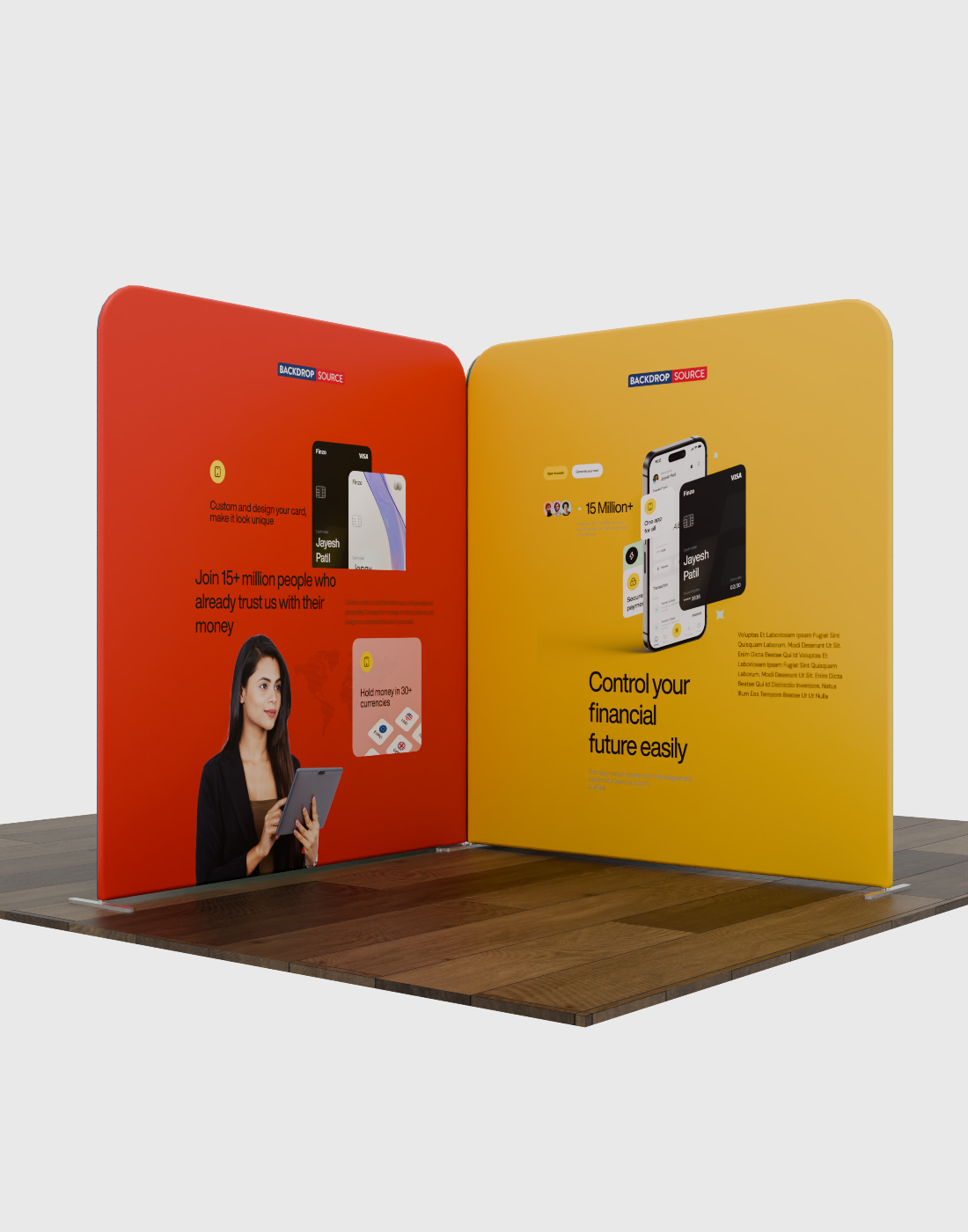 Magnetic Fabric Booth Display - Model 3 (4m x 4m)