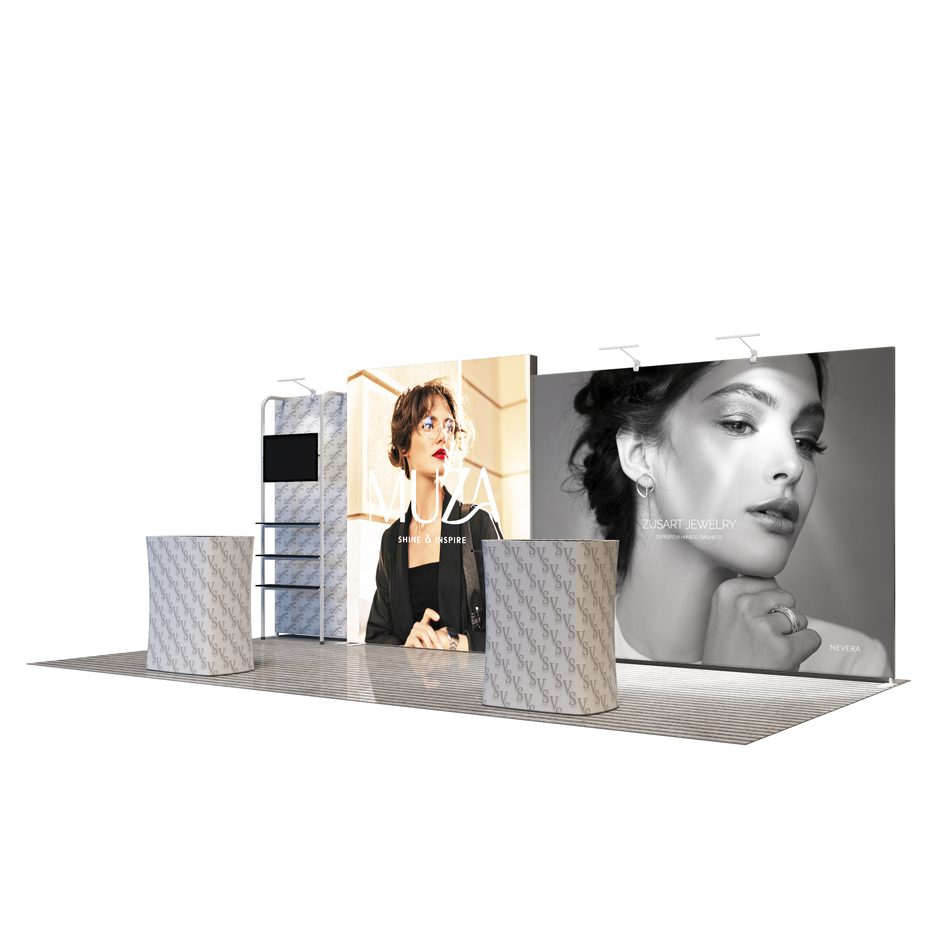3m x 6m Modular Exhibition Display Kit – Model 1