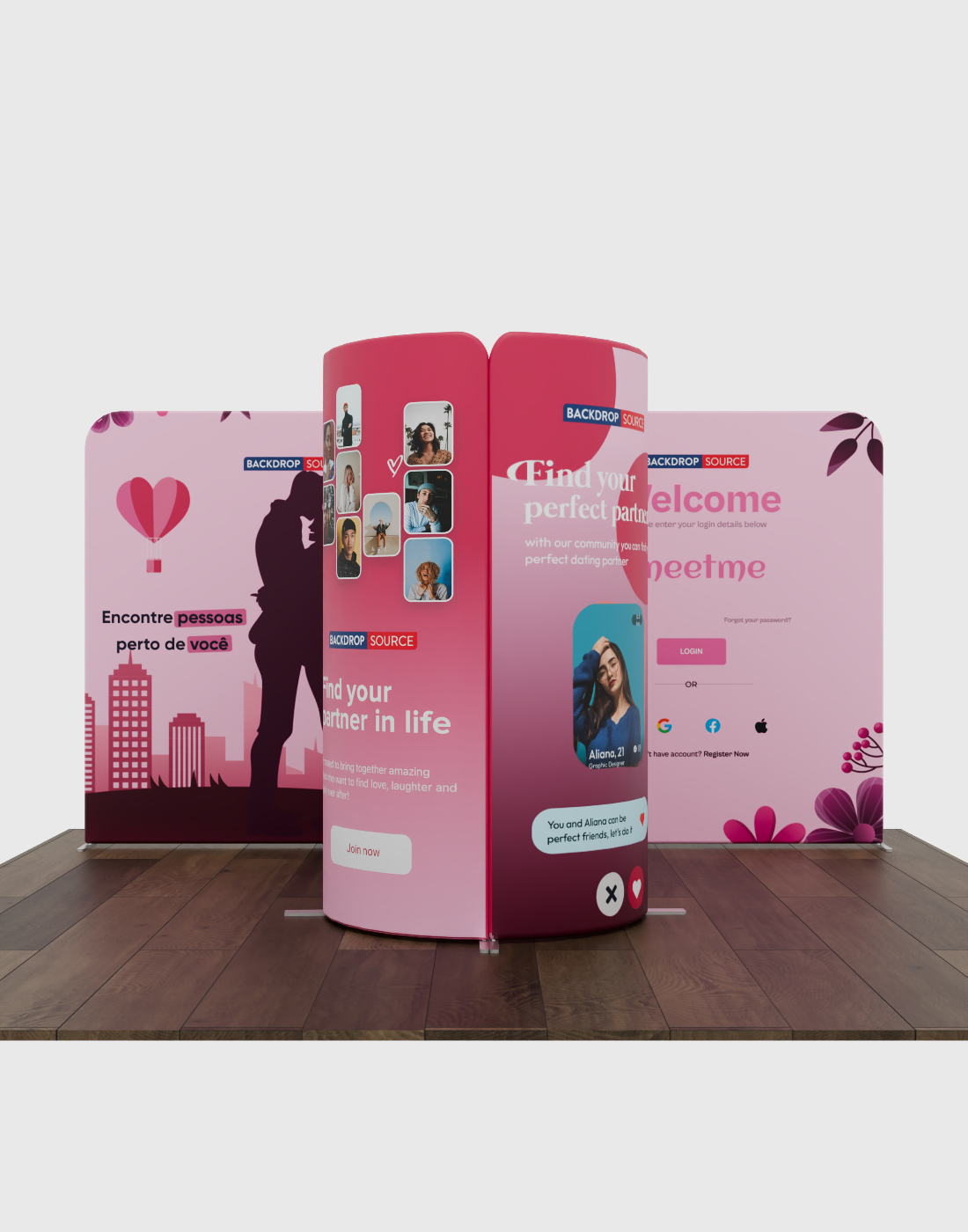 Magnetic Fabric Booth Display - Model 2 (4m x 3m)