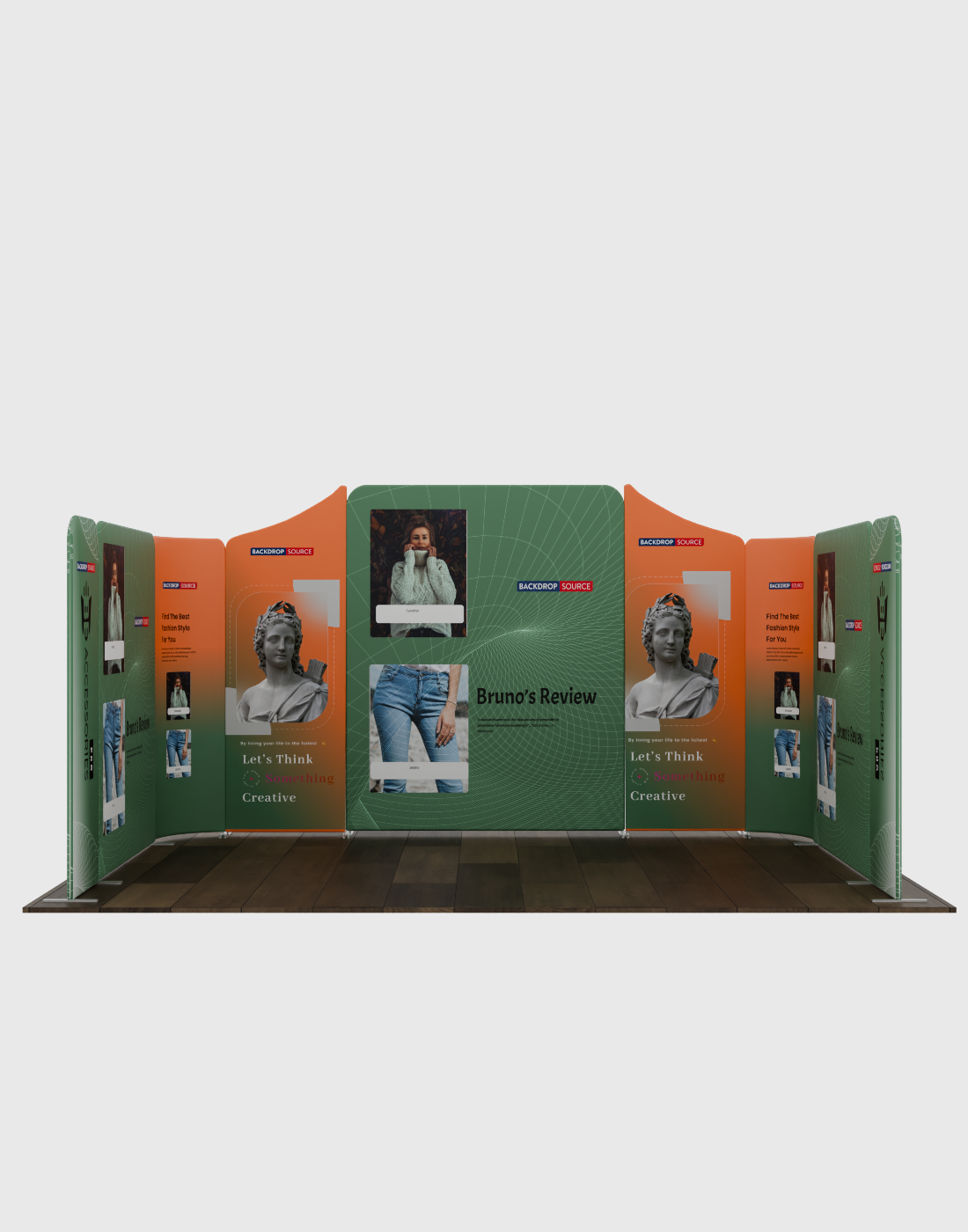 Magnetic Fabric Booth Display - Model 2 (5m x 3m)