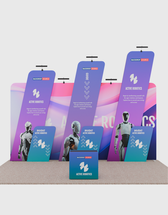Portable Exhibit Display 3m x 6m - Model 1