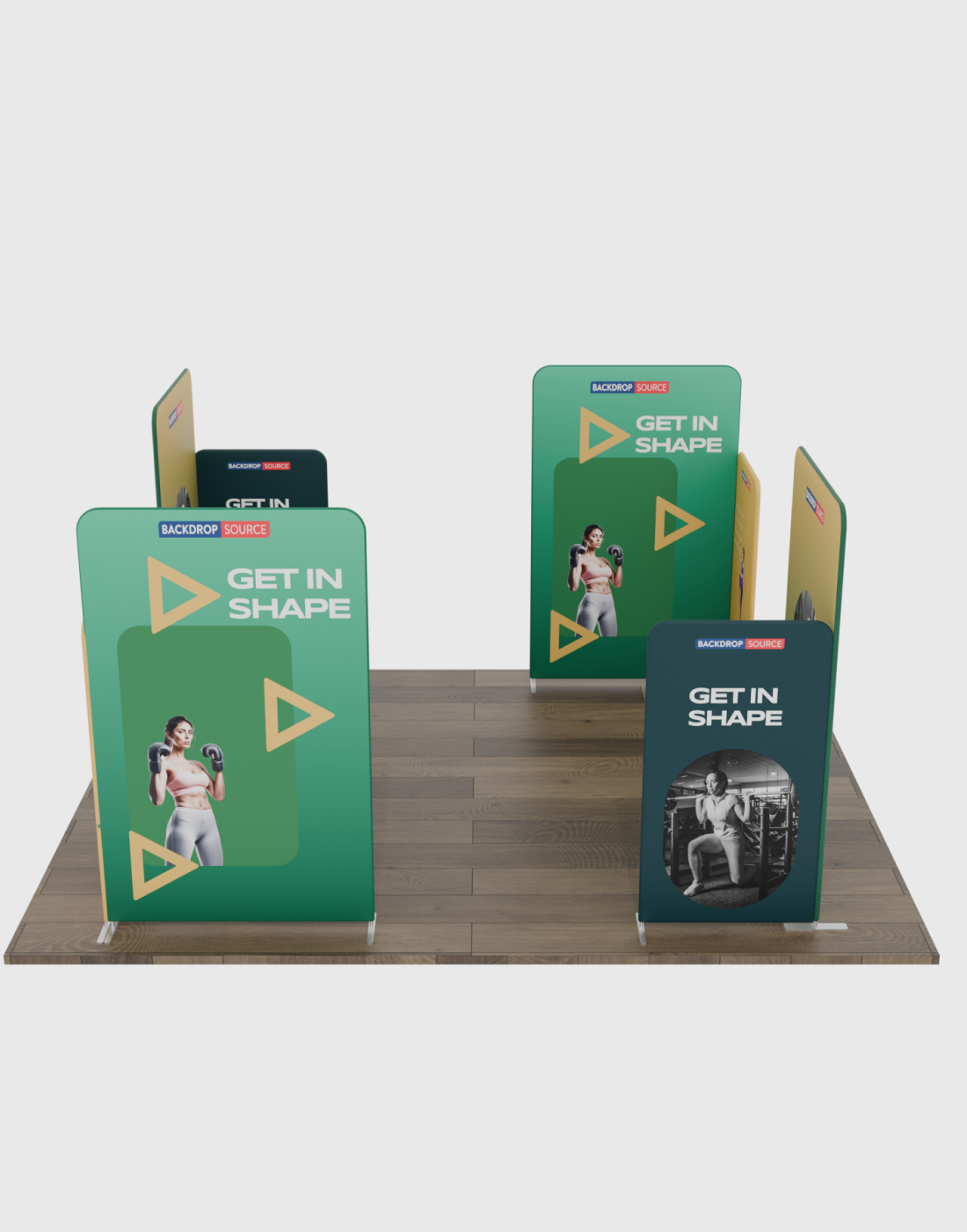 Magnetic Fabric Booth Display - Model 4 (6m x 6m)