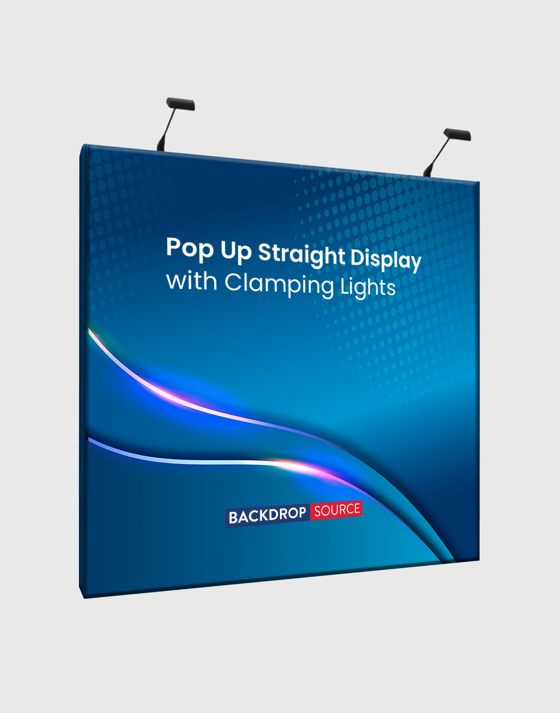Backwall Popup Straight Backwall Kit with Clamping Lights | Exhibition Display ...