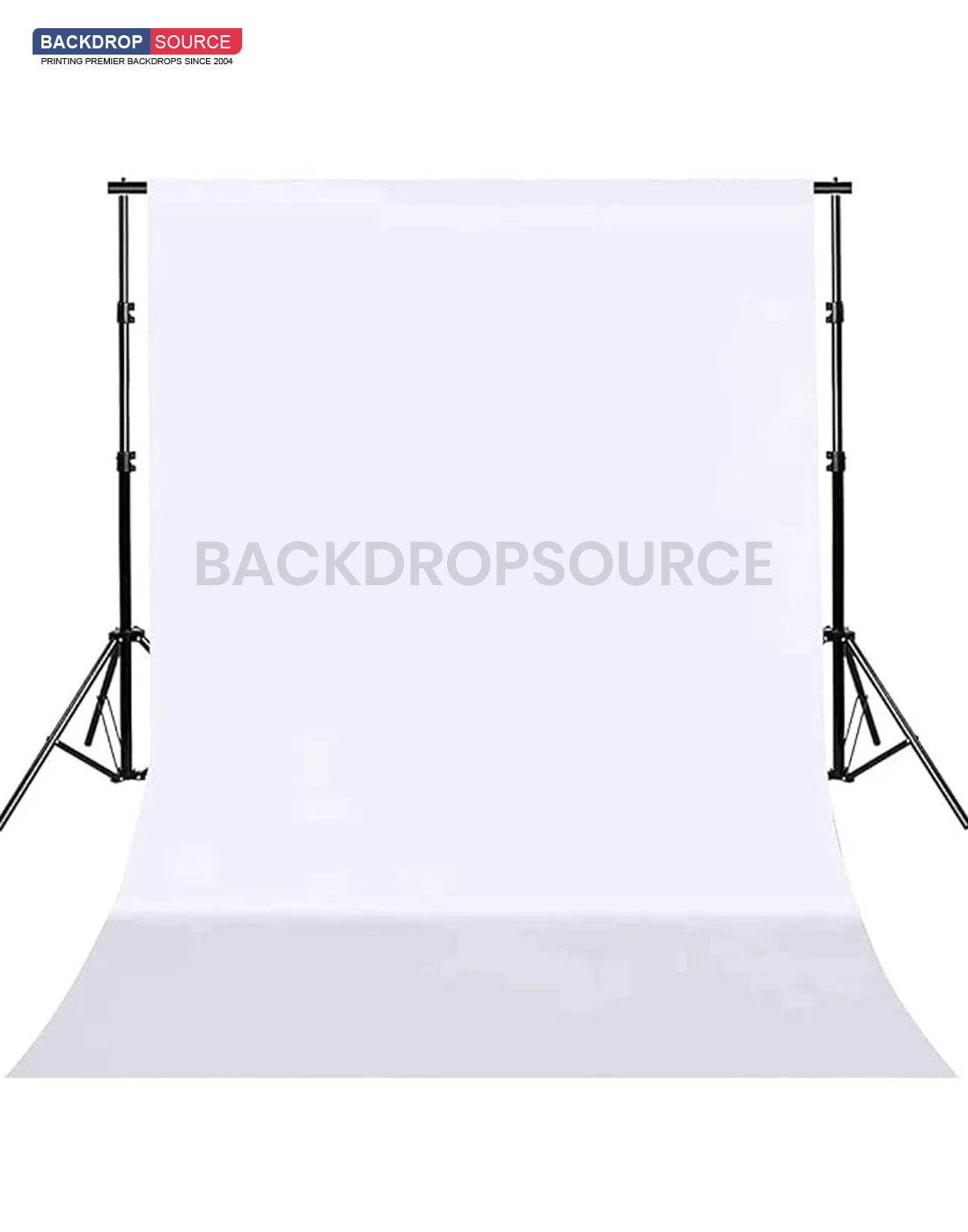 6m W x 6m H White/ Black Background with a Backdrop Stand