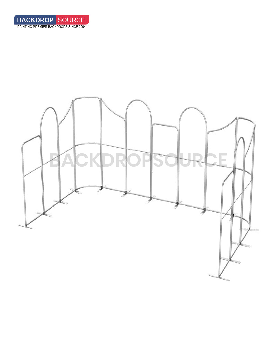 Magnetic Fabric Booth Display - Model 3 (6m x 6m)