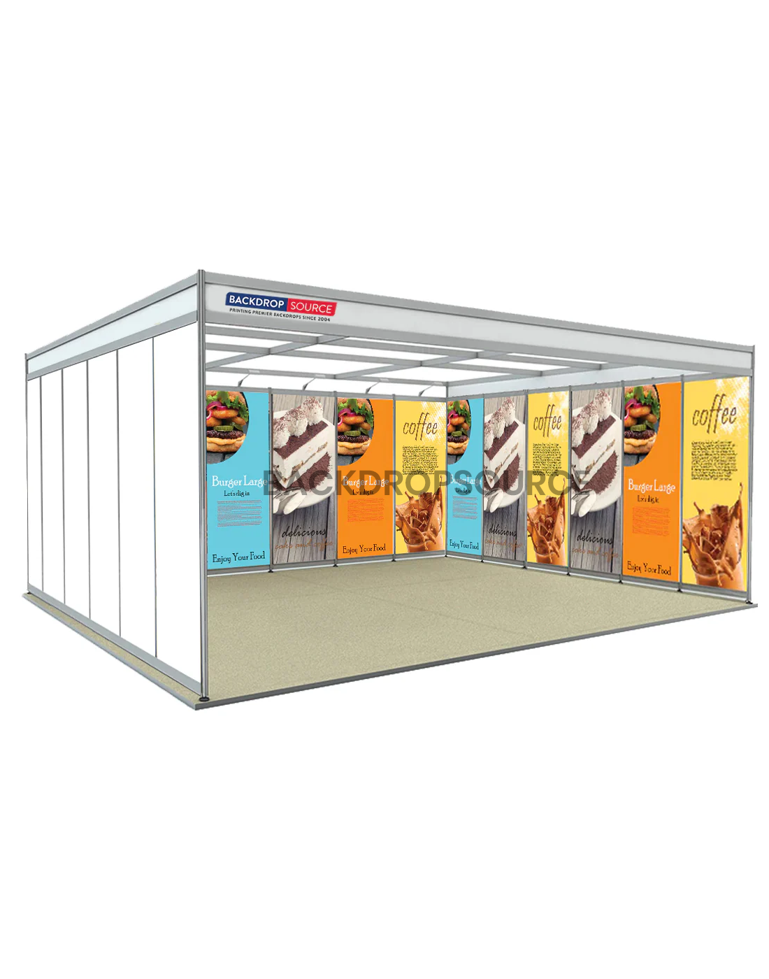 Exhibition Shell Graphic Example 6m x 3m Shell Scheme Graphics for All Exhibitions – Backdropsource UK