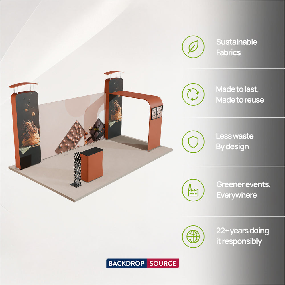 6x3m Round Top with Inclined Straight Exhibition Kit