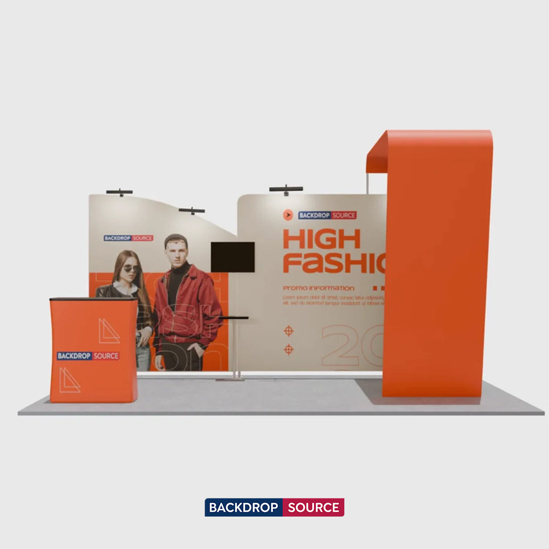 6x3m Straight Backdrop with Arch Exhibition Kit