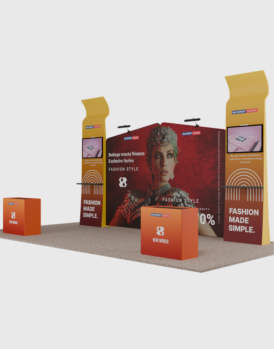 Portable Exhibit Display 3m x 6m - Model 7