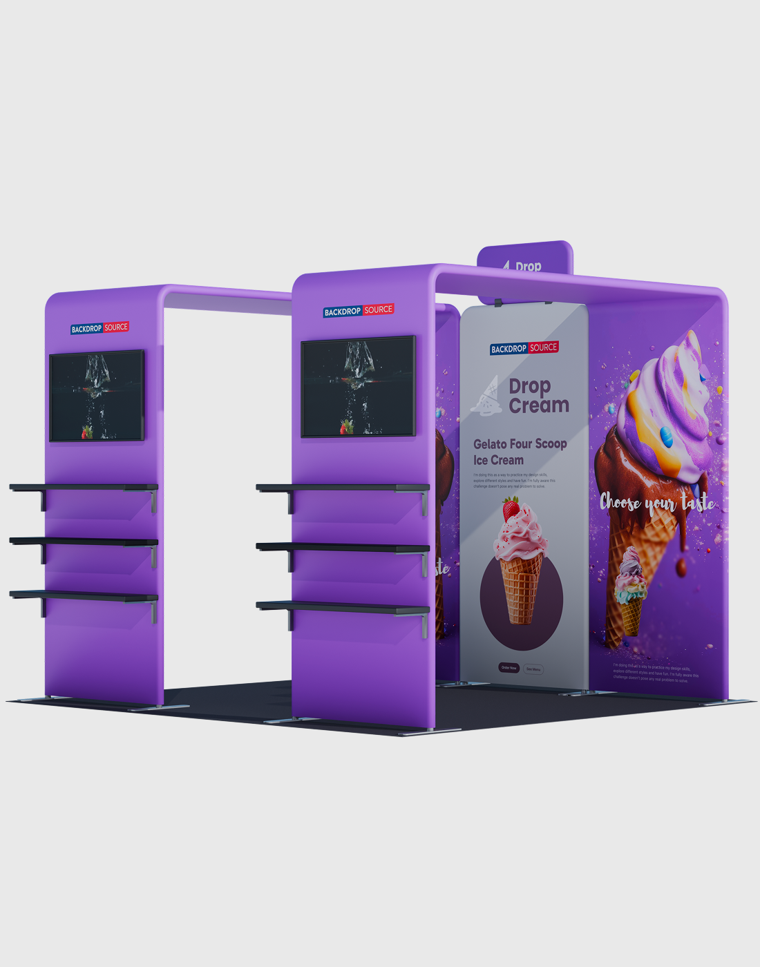 Portable Exhibit Display 3m x 3m - Model 35