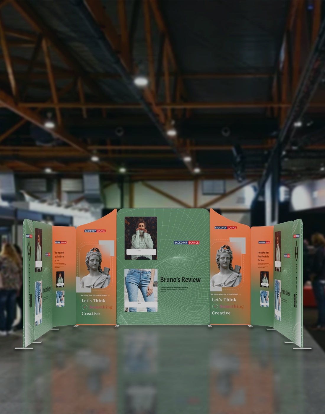 Magnetic Fabric Booth Display - Model 2 (5m x 3m)