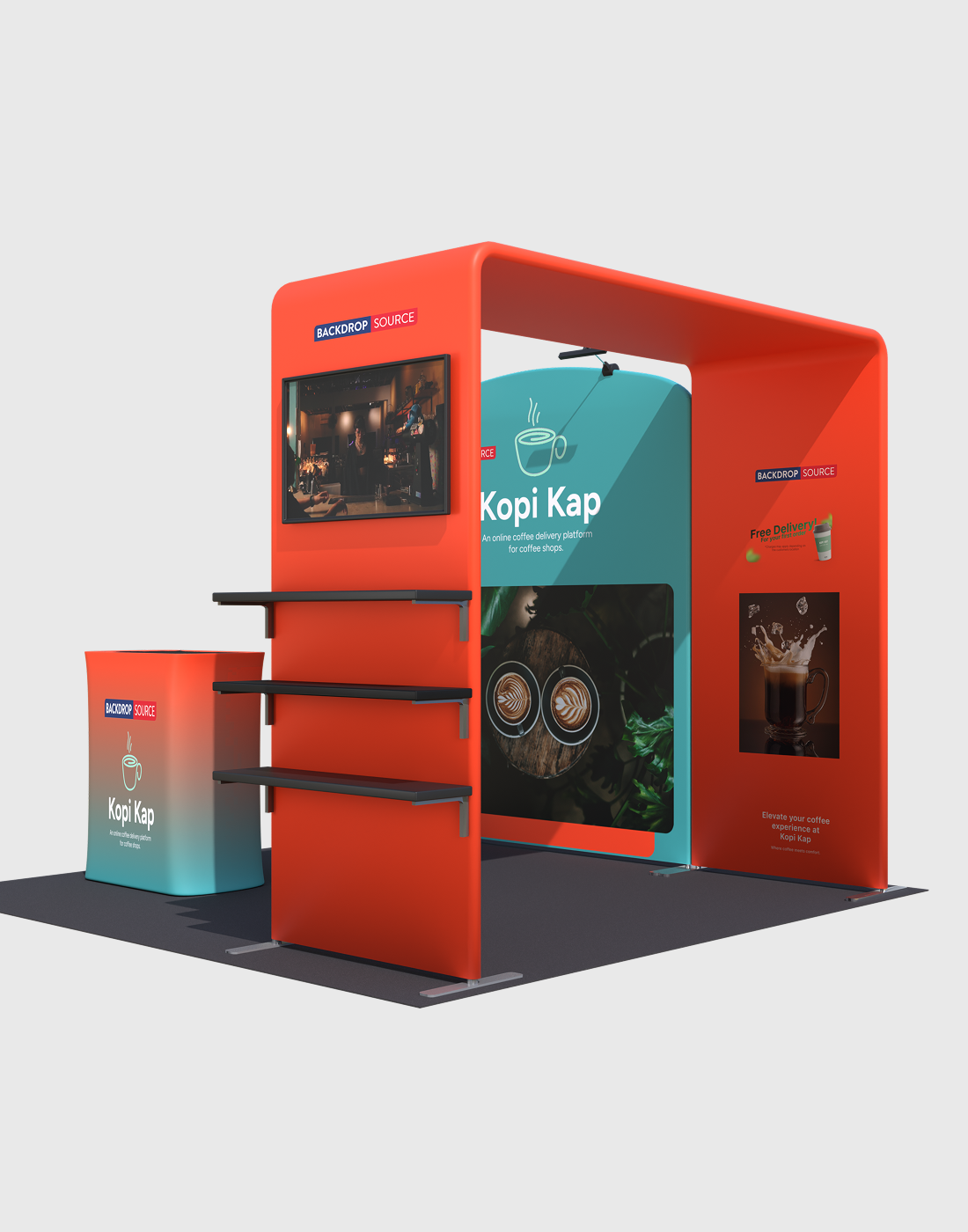 Portable Exhibit Display 3m x 3m - Model 37 – Backdropsource UK