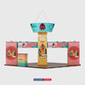 9x6m Cubic Tower Booth Kit with Hanging Banner & 2 Counters