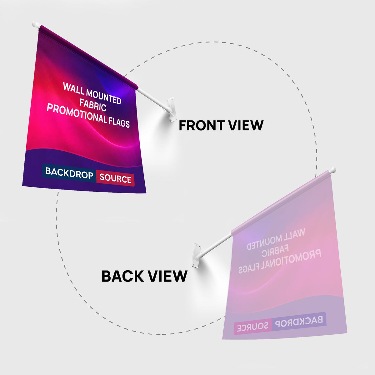 Wall Mounted Promotional Flags
