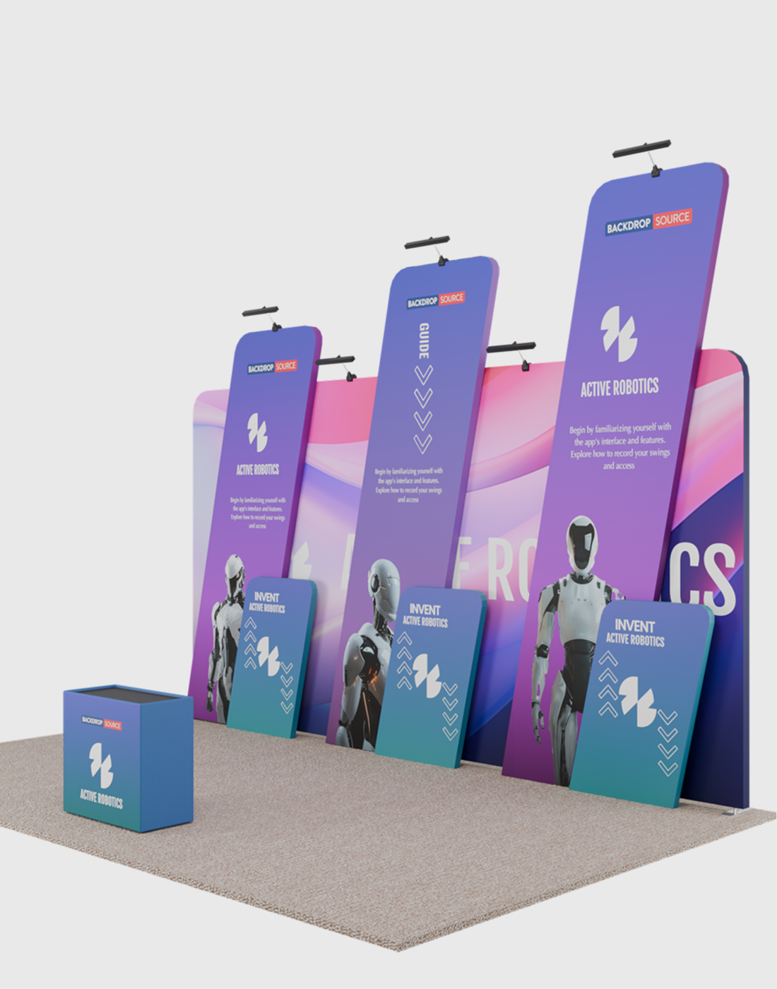 Portable Exhibit Display 3m x 6m - Model 1
