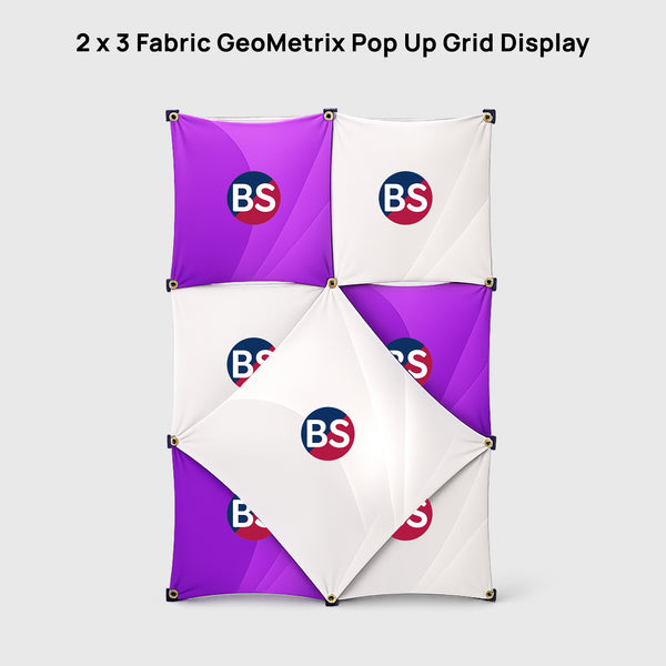 2 x 3 Fabric GeoMetrix Pop Up Grid Display