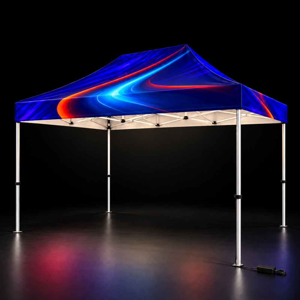 Lighted Canopy Tent – 4.5m x 3m (LED Frame)
