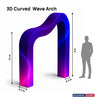 3D Fabric Curved Wave Arch Backdrop