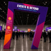 3D Fabric Slanted Arch Display Wall