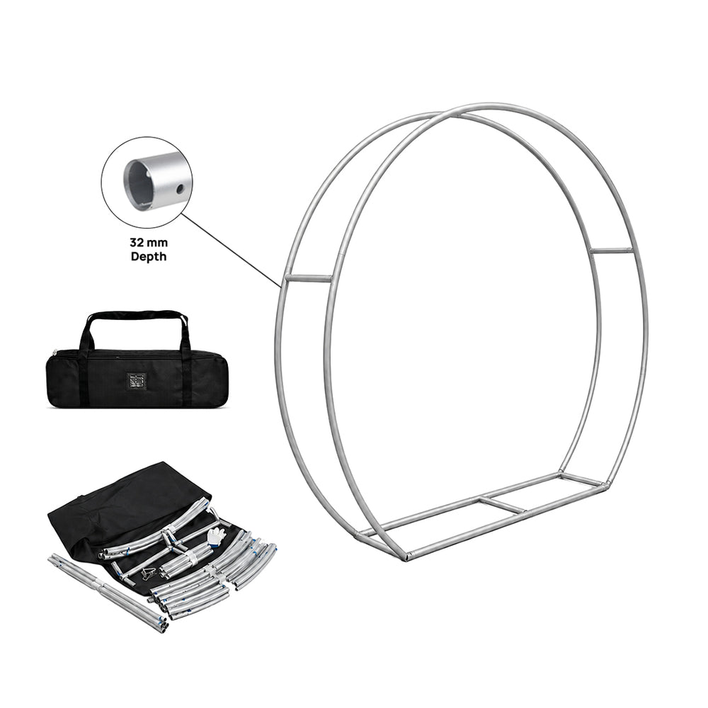 3D Moon-Shaped Tension Fabric Display
