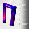 3D Fabric Slanted Arch Display Wall
