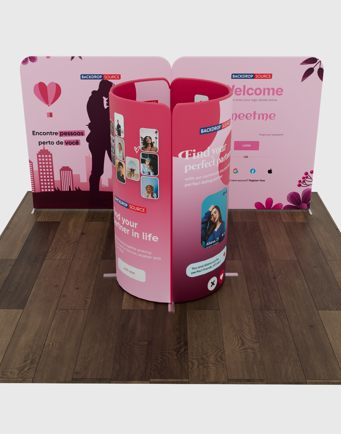 Magnetic Fabric Booth Display - Model 2 (4m x 3m)