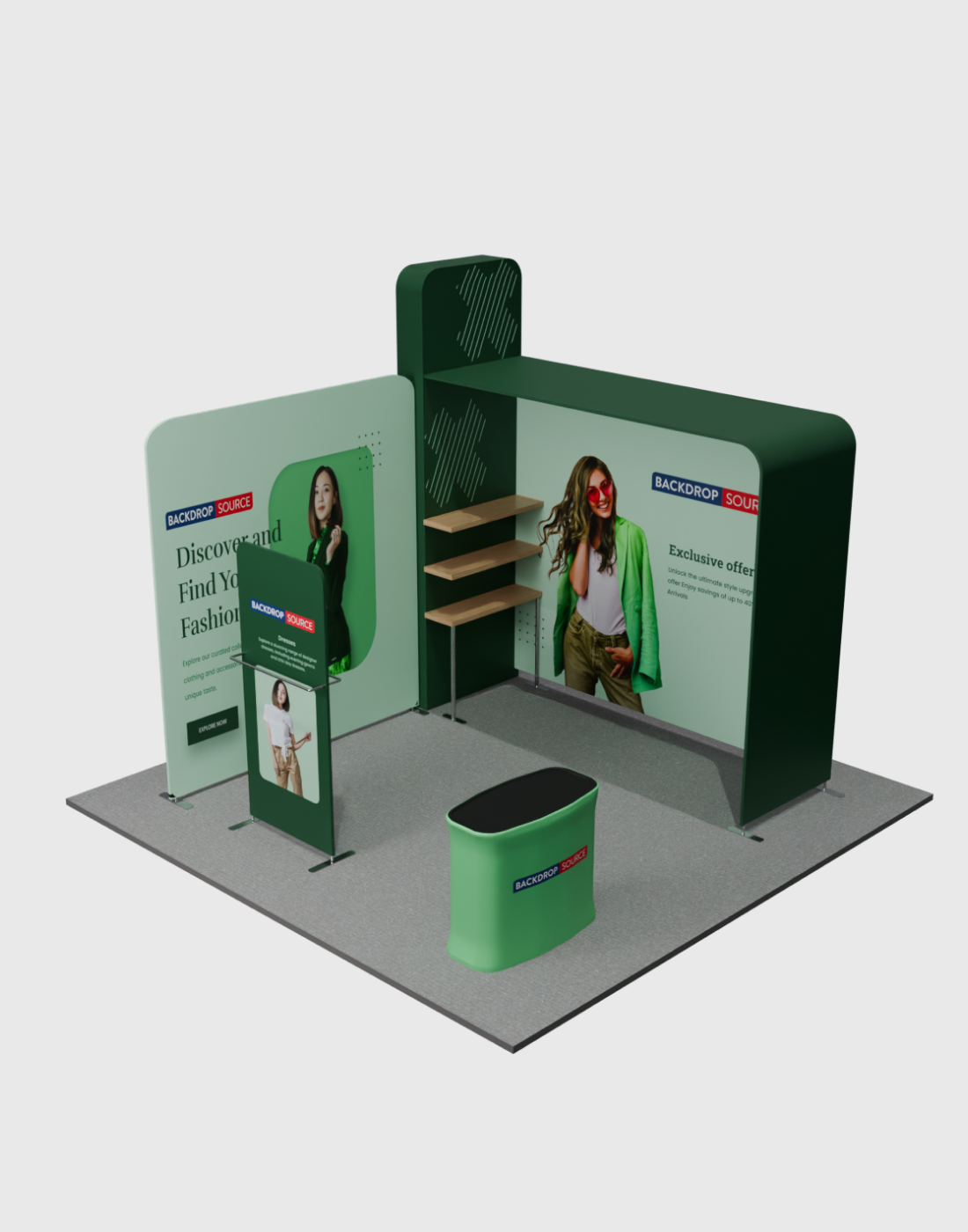 Portable Exhibit Display 3m x 3m - Model 18