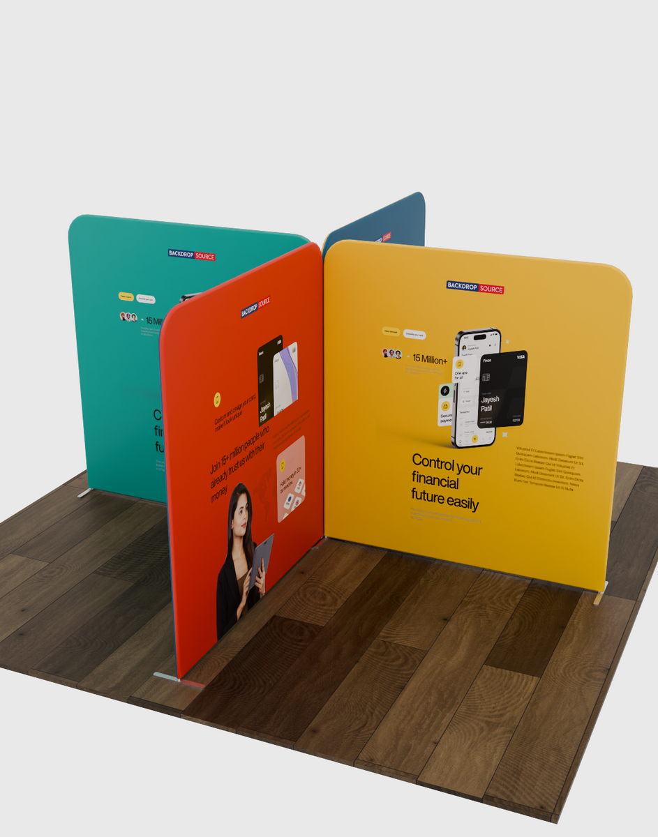 Magnetic Fabric Booth Display Model 3 – 4m x 4m Trade Show Booth ...