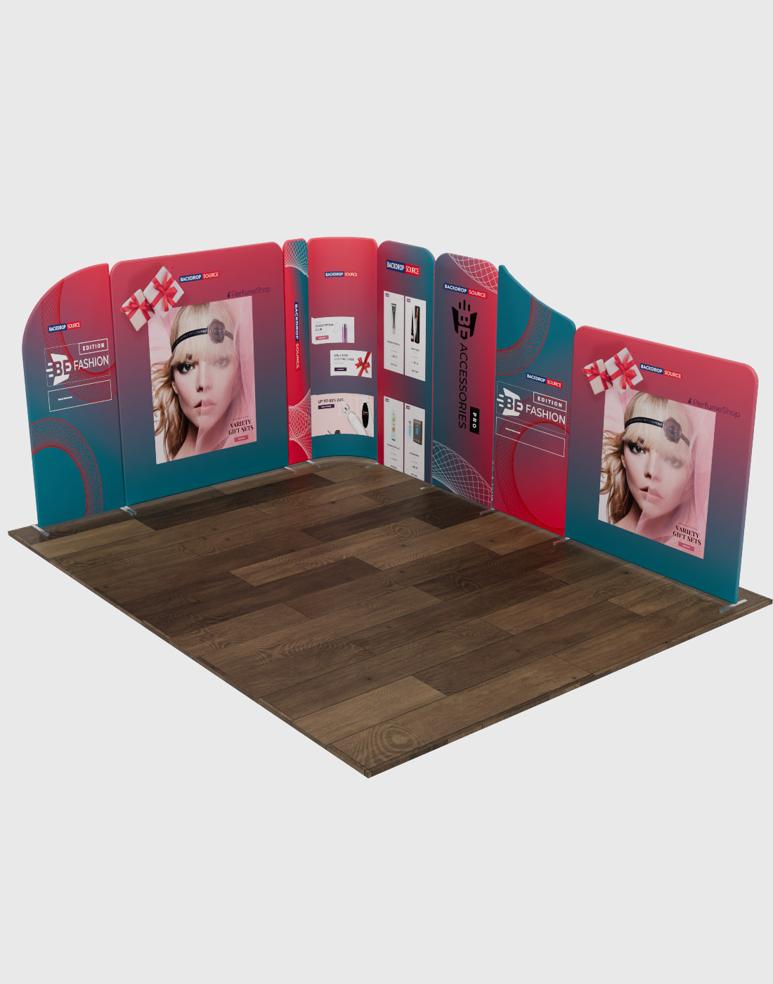 Magnetic Fabric Booth Display - Model 3 (5m x 4m)