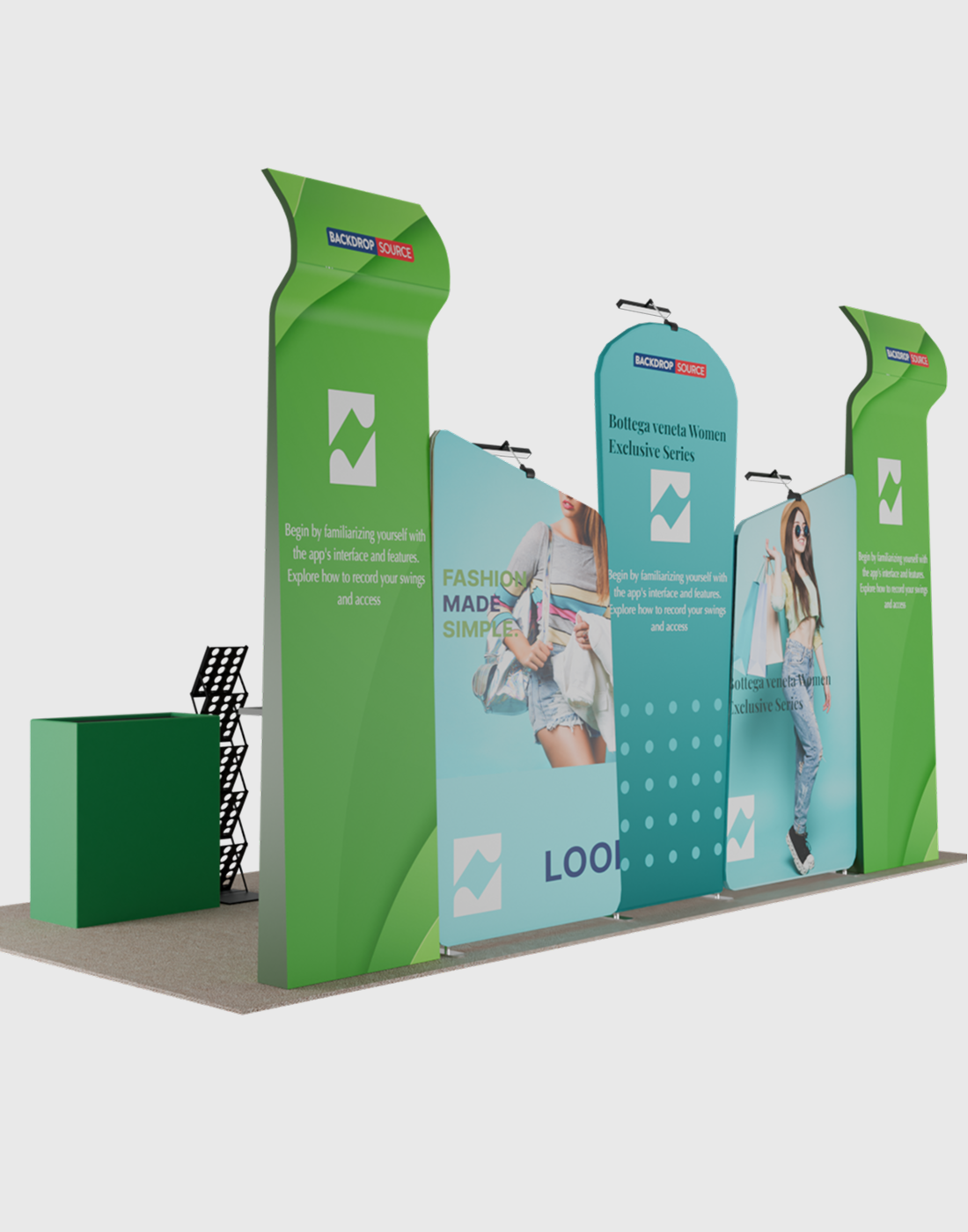 Portable Exhibit Display 3m x 6m - Model 4